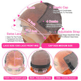 30 Inch Ginger Lace Front Wigs Human Hair 13x6 Deep Wave Wig Orange Ginger Wig Human Hair Pre Plucked 350 Deep Curly Hd Lace Front Wigs for Women 180% Density Wet Wavy Deep Curly Frontal Wigs