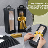 Ctosree 24 Pcs Tumbler Gift Box with Handle for 12oz 16oz 20oz 30oz Clear Wine Glass Gift Box Sublimation Tumblers Heat Press Blanks Bottle for Christmas Wrapping Packaging(Black)