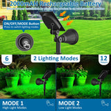 T-SUNUS Halloween Green Solar Lights Outdoor 2 Pack, IP65 Waterproof Garden Spotlights Auto On/Off Security Landscape Spotlight Spot Light for St. Patrick's Day Christmas Tree Patio Yard Driveway Pond