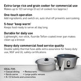 Panasonic Commercial Electric Rice Cooker, 120V Extra-Large Capacity 60-Cup (Cooked), 30-Cup (Uncooked) with One-Touch Operation - SR-GA541FH - Silver