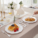 WDF 200 Pieces Silver Plastic Silverware Disposable - 50Guests Silverware Plastic Cutlery - Disposable Utensils Includes 100 Forks, 50 Spoons, 50 Knives Perfect for Christmas Wedding or Party