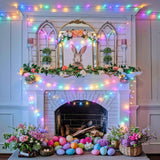 JMEXSUSS 200 LED Easter Lights Outdoor Indoor for Decorations, 66 Ft Connectable Pastel Easter Lights String Clear Wire Plug in for Bedroom Tree Room Party Spring Decor