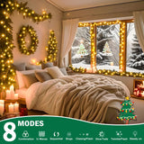 SAUIRS 403FT 1000 LED Christmas Lights Outdoor String Lights with 8 Modes Timer Waterproof Fairy Light Plug in for Outside Indoor Party Xmas Palm Tree Yard Wedding Decorations(Warm White)