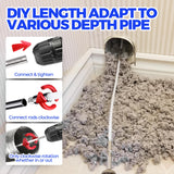Holikme 35Feet Dryer Vent Cleaner Kit - Lint Remover,Fireplace Chimney Brushes,Replacement Parts,Duct Cleaning,Flexible Lint Brush with Drill Attachment×2,Use with or Without a Power Drill