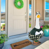 Arrowbash Golfer Goose Outfit Teeing Off Porch Yard Golfer Costume Clothes Fit for 23" Goose with Golf Clubs and Pins for Lawn Decor Outdoor Garden Patio Statue Art