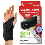 MUELLER Sports Medicine Green Fitted Wrist Brace for Men and Women, Wrist Pain Relief Support, Ideal for Carpal Tunnel, Tendonitis, Arthritis, Right Hand, Black, Large/X-Large