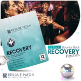 Rescue Patch - Recovery Patch, Drinking Patches for After Party Relief, Natural Party Recovery Patches for Hydration and Energy Support, All-Natural Ingredients and Vegan (1, 12, Count)