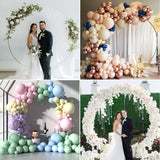 7.2FT Circle Balloon Arch Stand for Floor Round Arch Backdrop Stand for Parties Flower Balloon Arch Frame Kit Flower Gold Metal Arches Backdrop for Birthday Party Wedding Christmas Decorations
