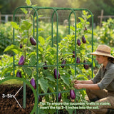 62" Tall Cucumber Trellis for Raised Bed, Garden Trellis for Climbing Plants Outdoor, U-Shape Metal Arch Vegetables Trellis Plant Support for Zucchini Squash Vines