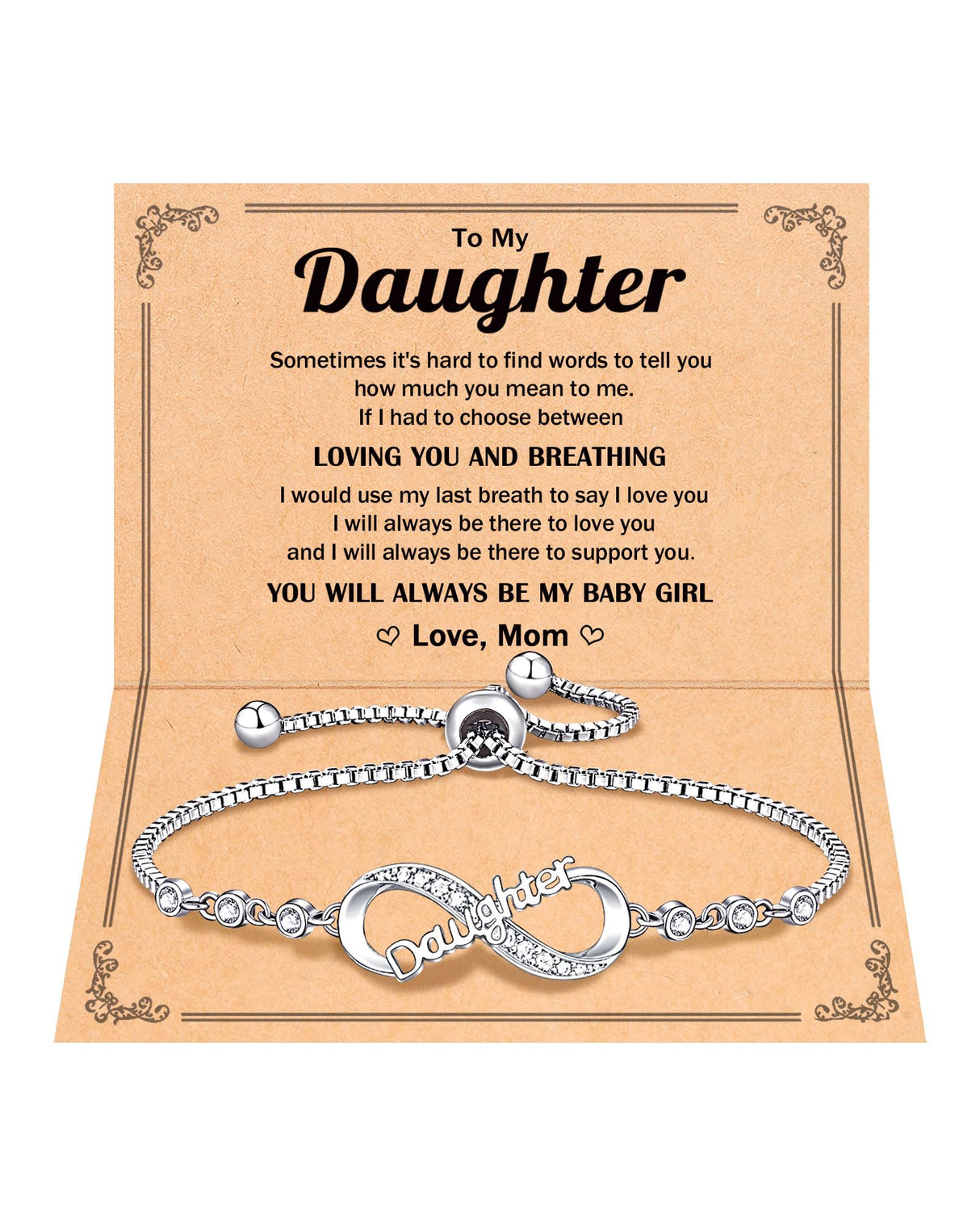 UNGENT THEM Daughter Birthday Gifts from Mom Mother Adult Daughter Bracelet