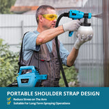 Tilswall 800W HVLP Paint Sprayer, High Power Electric Spray Gun with 3 Nozzle Sizes, 3 Spray Patterns, and 1300ML Detachable Container - Perfect for Furniture, Cabinets, House and Fences