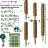 Fabulas Moss Pole 58.7 Inch - Monstera Plant Support 5 Pack, 17.5" and 12" Plant Stakes for Indoor Plants Coco Coir Moss Pole Sticks for Climbing Potted Live Plants, Pothos, Philodendron