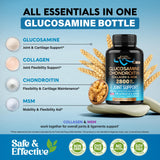 Glucosamine Chondroitin MSM Collagen - Joint Supplements 2800 mg - 120 Caps