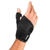 MUELLER Sports Medicine Adjust-to-Fit Thumb Brace, Spica Splint, Thumb Pain Relief Stabilizer for Men and Women, Ideal for De Quervain's Tenosynovitis, Arthritis, Sprains, Fits Right or Left, Black, One Size