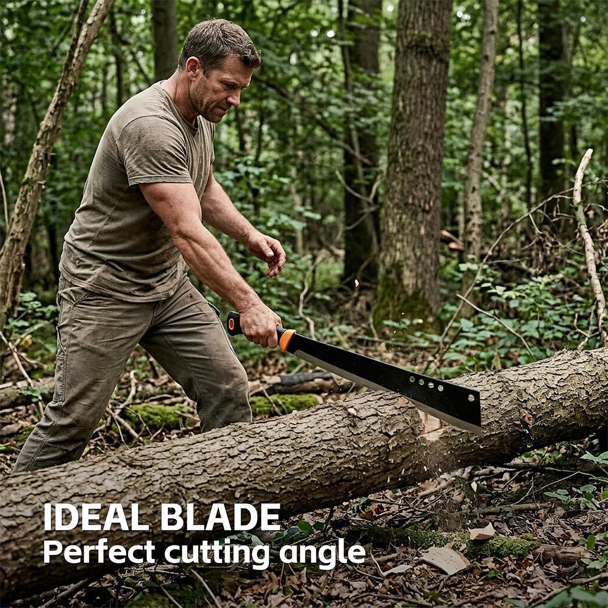 Machete for Yard Work and Cutting Trees Heavy Duty Machetes Brush Clearing Sickle Knife with Cold Steel Blade, Hand Harvest Sickle for Weeding Gardening