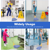 HiBaby 4 Pack Commercial Mop Head Replacement, Heavy Duty Mop Head Commercial Replacement for General and Floor Cleaning, Wet Industrial Blue Cotton Looped End String Head Refill (Blue)