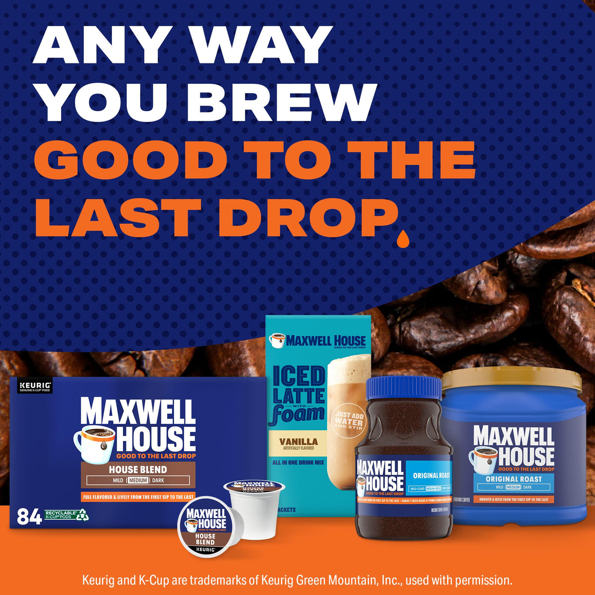 Maxwell House K-Cup® Coffee Pods, 84 ct Box, House Blend Medium Roast