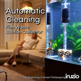 IRUZIO 2‑in‑1 Aquarium Gravel Cleaner Vacuum, Medium— Air‑Pump‑Driven, Near‑Zero Water Loss, Quiet 45‑50 dB, Fits 7‑10.6 in Water Depth (Measured from Substrate)
