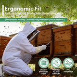 ANDES Sting Proof Bee Suit with Gloves & Fencing Veil, XL(Fits 5'11"-6'3")