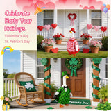 10 Set Porch Goose Outfits for 23" Lawn Goose Statue,All Seasons Goose Clothes Bundle with Valentine St Patrick Easter Spring Floral Raincoat Summer Patriotic Halloween Thanksgiving Christmas Costumes