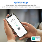 Etekcity Scale for Body Weight, Smart Digital Bathroom Weighing Scales with Body Fat and Water Weight for People, Bluetooth BMI Electronic Body Analyzer Machine, 400lb