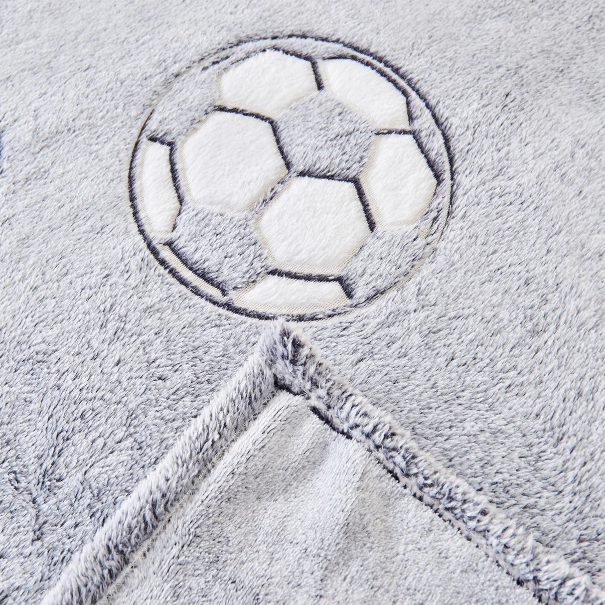 Wajade Soccer Gifts Toys for Boys Girls - Glow in The Dark Soccer Blanket Birthday Christmas Decor for Kids Age 3 4 5 6 7 8 9 10 11 12 Years Old Teens Child Toddler Throw Light Grey 60"x80"