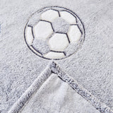 Wajade Soccer Gifts Toys for Boys Girls - Glow in The Dark Soccer Blanket Birthday Christmas Decor for Kids Age 3 4 5 6 7 8 9 10 11 12 Years Old Teens Child Toddler Throw Light Grey 60"x80"
