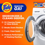 Washing Machine Cleaner by Tide, Washer Machine Cleaner with Oxi for Front and Top Loader Washer Machines, Deep Cleaning Residue & Odor Eliminator, 21 Month Supply