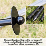 JPOIP 72 Inch Garden Stake Netting Support, Black Heavy Duty Powder Coated Steel Frame for Garden Fencing, Plant & Crop Protection from Wildlife (6 Sets)