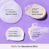 First Aid Beauty - Smooth Skin Season: KP Bump Eraser Body Scrub, 4oz, Ultra Repair Cream, 6oz, Anti-Chafe Stick, 0.35oz, Ingrown Hair Pads, 60 Pads, Deep Hydration & Exfoliating Body Essentials, 4ct