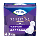 TENA Sensitive Care Incontinence Pads, Bladder Control, Postpartum for Women, Overnight Absorbency, Extra Coverage, 48 Count