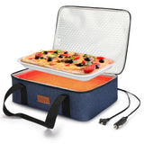 Food Warmer Electric Casserole Carrier - Large Heated Lunch Bag for Car Truck, 12V/24V/110V, Thermos for hot food for Potluck Cookouts Parties Picnic,Lasagna Lugger,Fits 9"x13" Baking Pan (Navy)