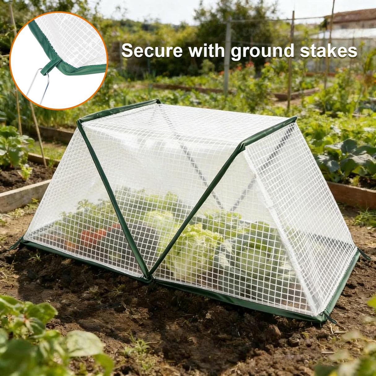 2 Pcs Foldable Garden Row Accelerator Plants Cover-31.9" x 12.2" x 14.1"