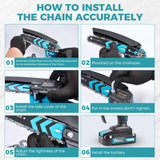 Saker Mini Chainsaw,6 Inch Portable Electric Chainsaw Cordless, Small Handheld Chain saw for Tree Branches,Courtyard, Household and Garden,Christmas Gifts for Men Dad Husband Women