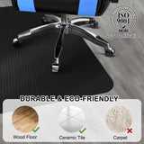 Office Chair Mat for Hard Floor, 50"x60" Large Computer Chair Mat, Unique Y-Shaped Pattern Floor Protector Rug for Rolling Chairs, Anti-Slip PVC Desk Floor Mat for Work, Home, Gaming
