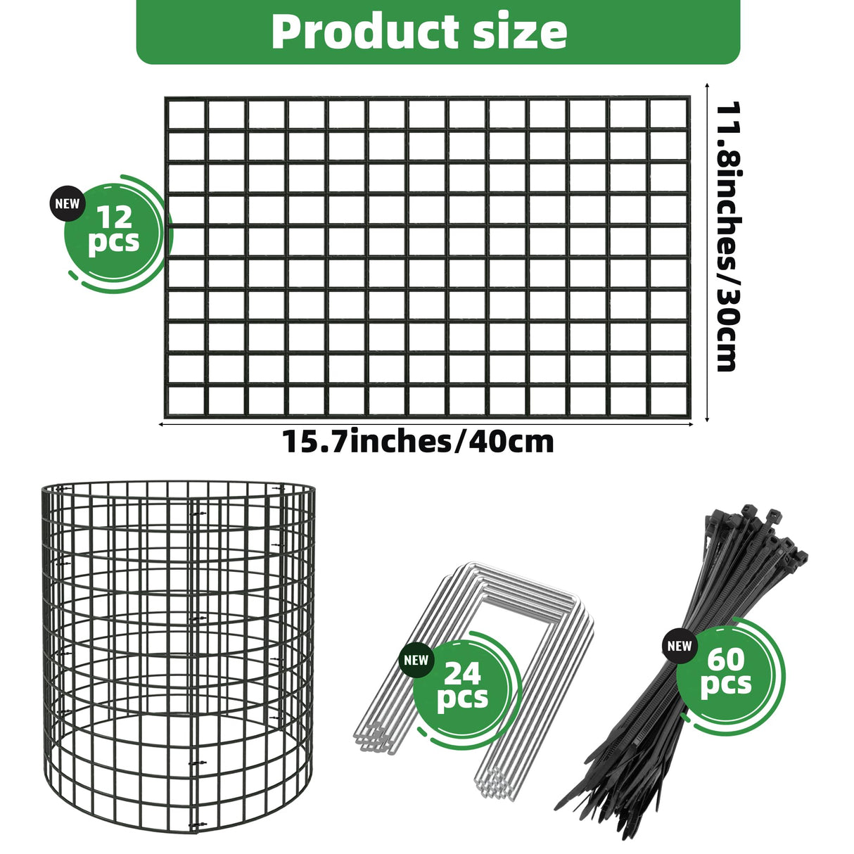 UNIFAMILY 12 Pcs Plant Protectors from Animals, 16x12IN Metal Plant Cage to Keep Animals Out, 4 Pack Garden Cages to Keep Animals Out, Garden Protection for Vegetables Chicken Wire Cage for Plants