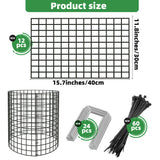 UNIFAMILY 12 Pcs Plant Protectors from Animals, 16x12IN Metal Plant Cage to Keep Animals Out, 4 Pack Garden Cages to Keep Animals Out, Garden Protection for Vegetables Chicken Wire Cage for Plants