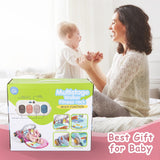 Baby Play Gym Walker Kick and Play Piano Gym for Boys Girls Play Mat Musical Tummy Time Mat Infant Christmas Newborn Gifts Toddlers (Pink)