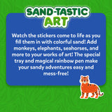 Skillmatics Sand Art Activity - Mess-Controlled DIY Animal Craft Kit with 50+ Colorful Stickers, Creative Arts & Crafts for Kids, Fun Hands-On Activity, Christmas Gifts for Ages 4, 5, 6, 7, 8, 9, 10