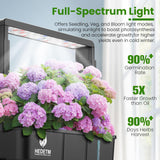 Hopegarden Indoor Garden Hydroponics Growing System: 15 Pods Plant Germination Kit Herb Vegetable Growth Lamp Countertop with LED Grow Light - Hydrophonic Planter Grower Harvest Lettuce