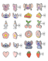 Disney Lilo and Stitch Earrings for Women Pack of 12 Official License