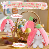 MIAODAM Strawberry Bunny Stuffed Animal,Reversible Cute Bunny Rabbit Plush