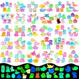 LOVEXIRAN 200PCS Luminous Mini Resin Animals 30 Styles, Little Small Animal Figures to Hide Tiny Resin Animals Variety Pack for Fairy Garden Accessories Micro Landscape Dollhouse Decor.