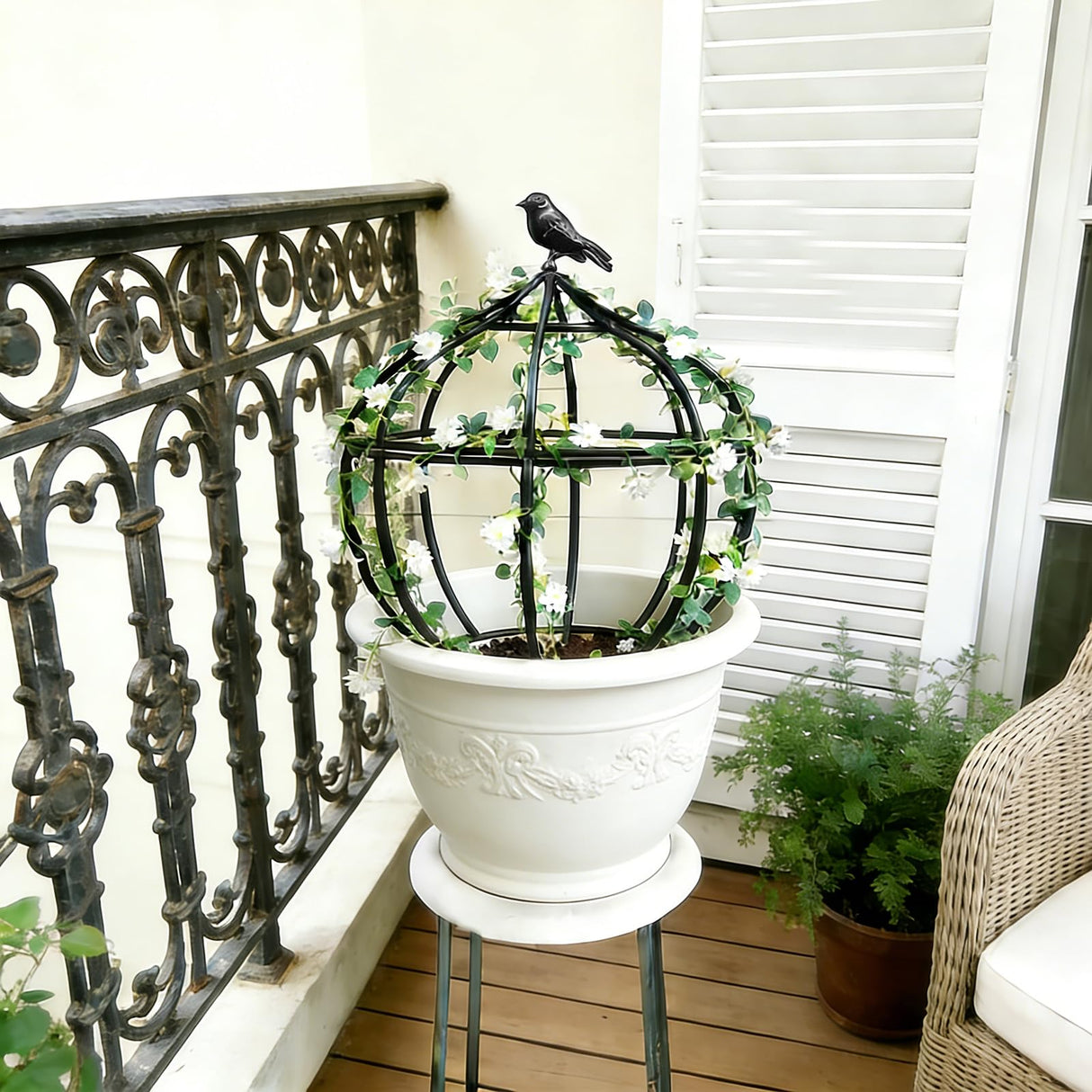aboxoo Sturdy Metal Garden Obelisk Trellis, 11.5"x11.5"x18" Plant Support