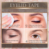 480Count Eyelid Tape, Eyelid Lifter Strips, Eyelid Tape for Hooded Eyes Invisible, Instant Surgery-Free Eye Lift for Uneven or Single Eyelids, Say Goodbye to the Hood, Sagging Eyelids