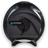 San Jamar Oceans Plastic Single Jumbo Bath Tissue Dispenser, 3.25" Core, Black Pearl