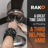 RAK Magnetic Wristband for Tools - Premium Tool Belt for Holding Screws Nails with Powerful Magnets, Birthday Gifts for Men, Cool Gadgets Stuff Gifts for Dad, Husband, Grandpa, Handyman, Him