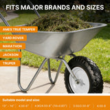 TPXQWL 16" 4.80/4.00-8 Flat Free Wheelbarrow Tire & Wheel, 2-Pack