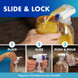 The Magic Tap Automatic Drink Dispenser - Hands-Free Beverage Dispenser for Fridge - Perfect for Milk, Juice - Gifts for Women & Men - 3 Pack, White