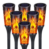 Toodour Solar Halloween Lights Outdoor, 6 Pack Solar Torch Light Waterproof